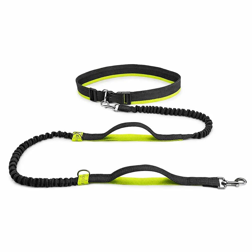 Canicross | Laisse mains libres pour chien – Ceinture de course avec corde élastique réfléchissante Dog Spirit
