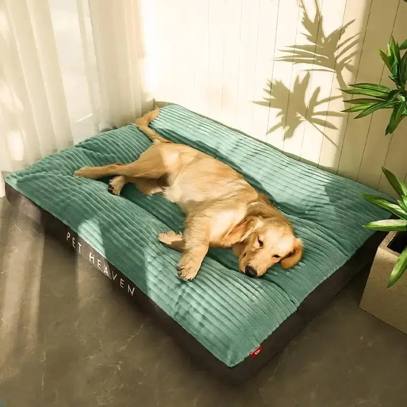 Lit chaud d’hiver pour chien en velours côtelé – Lavable & confortable (petits à grands chiens) Dog Spirit