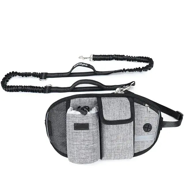 Canicross | Ceinture Laisse multi-compartiments pour promenade Dog Spirit