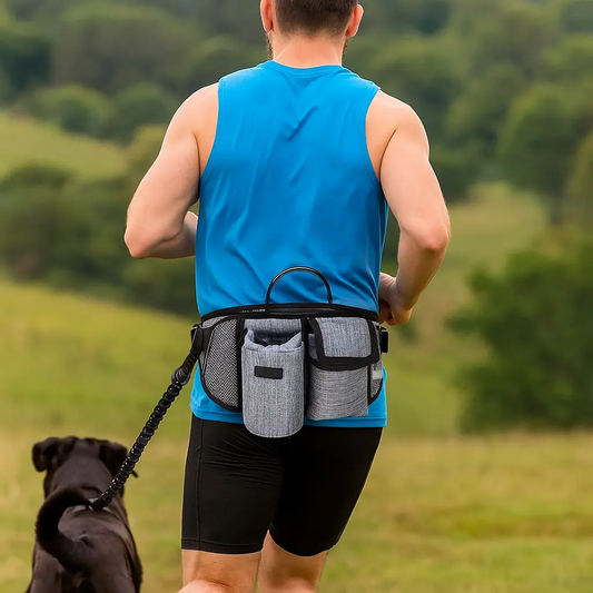 Canicross | Ceinture Laisse multi-compartiments pour promenade Dog Spirit
