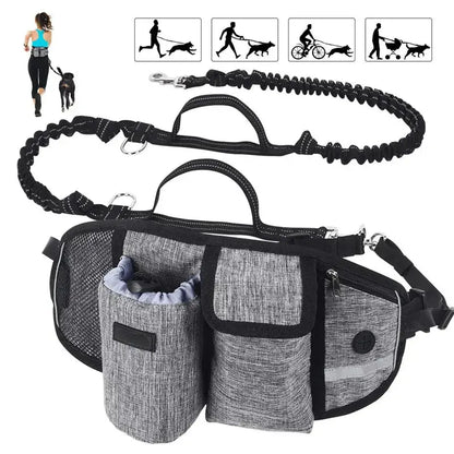 Canicross | Ceinture Laisse multi-compartiments pour promenade/entrainement Dog Spirit