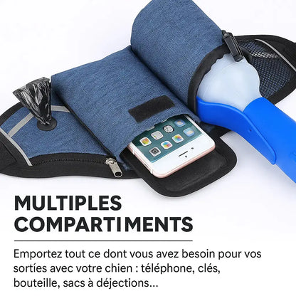 Canicross | Ceinture Laisse multi-compartiments pour promenade/entrainement Dog Spirit