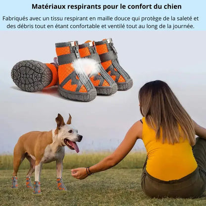 Canicross | Chaussures pour Chien Imperméables & Antidérapantes – Bottes Respirantes Dog Spirit