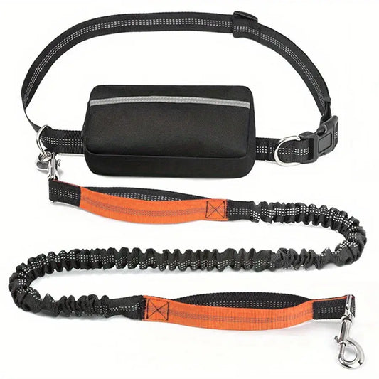 Canicross | Laisse Ceinture Double pour chien Avec Sac Banane Dog Spirit