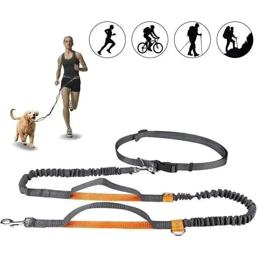 Canicross |  Laisse Mains Libres Élastique pour Chien – Ceinture de Course Réglable & Amortisseur de Traction Dog Spirit