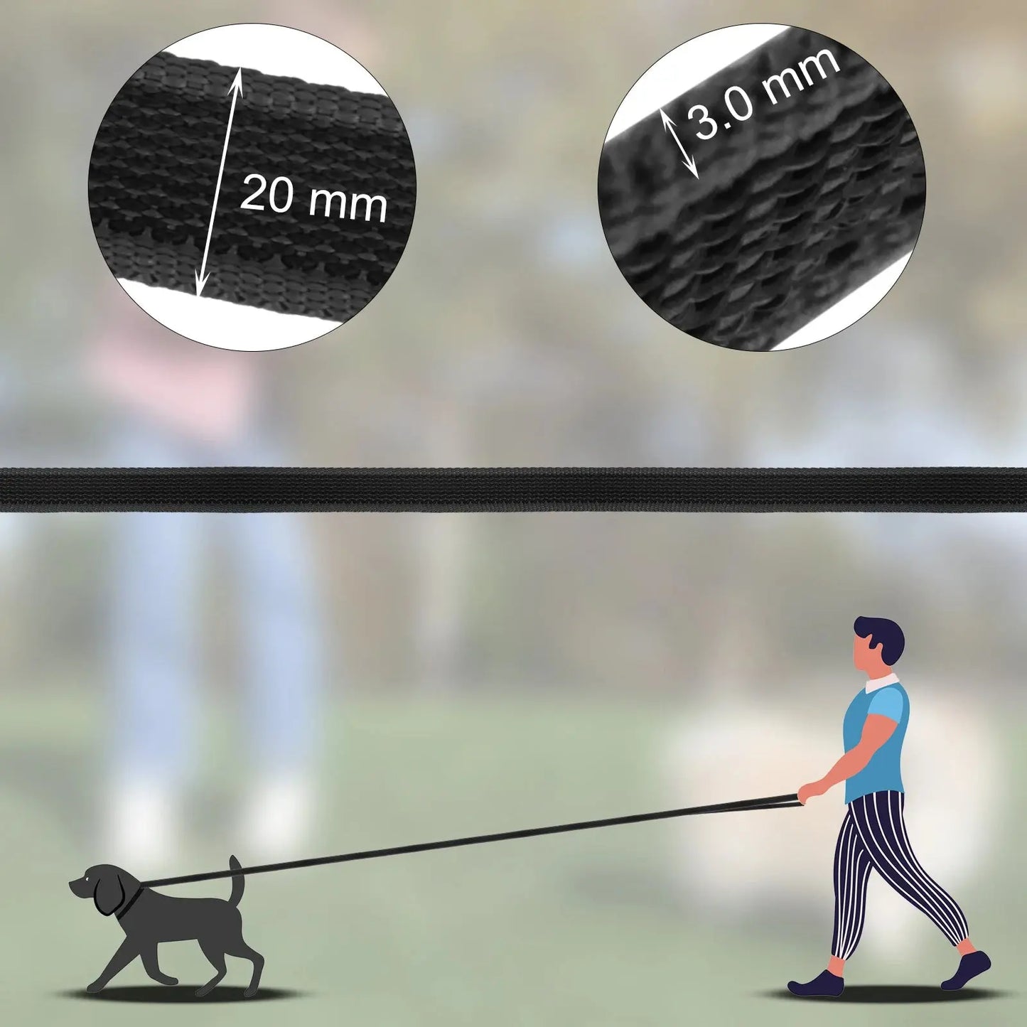FlexiTrain™ – Laisse Longue 1,5M à 15M pour Chien | Qualité Ultra Premium Dog Spirit