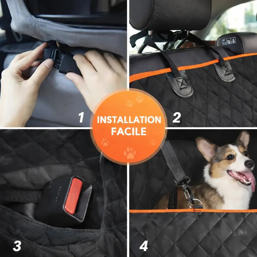 Housse Siège Voiture Chien Imperméable – Hamac Auto Anti-Rayures & Anti-Poils Universel Dog Spirit