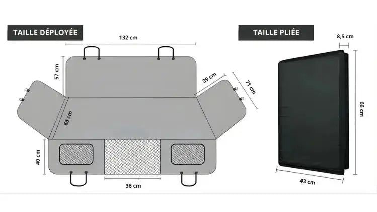 Housse de voiture pour chien – Protection intégrale – Imperméable et antidérapante – Banquette arrière Dog Spirit