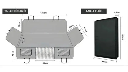 Housse de voiture pour chien – Protection intégrale – Imperméable et antidérapante – Banquette arrière Dog Spirit