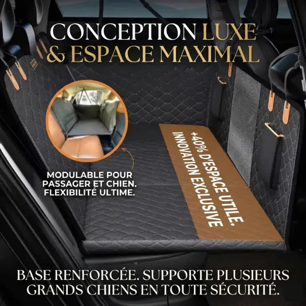 Housse de voiture pour chien – Protection intégrale – Imperméable et antidérapante – Banquette arrière