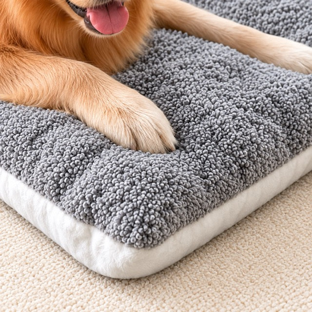 Panier Chien XXL Mousse Épaisse — 120x60 cm,  Grands Chiens jusqu'à 40 kg Salon Voiture Extérieur, lavable en machine.