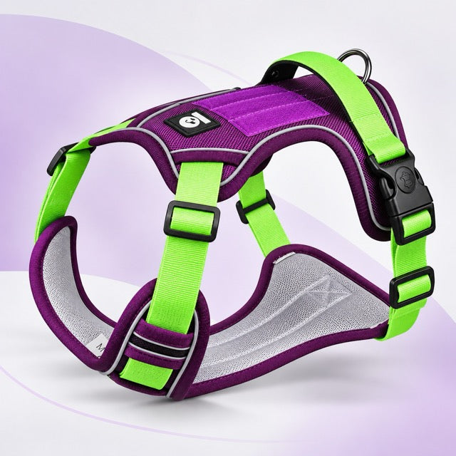 Harnais Anti-Traction pour Chien – Réfléchissant, Réglable, Imperméable et Résistant