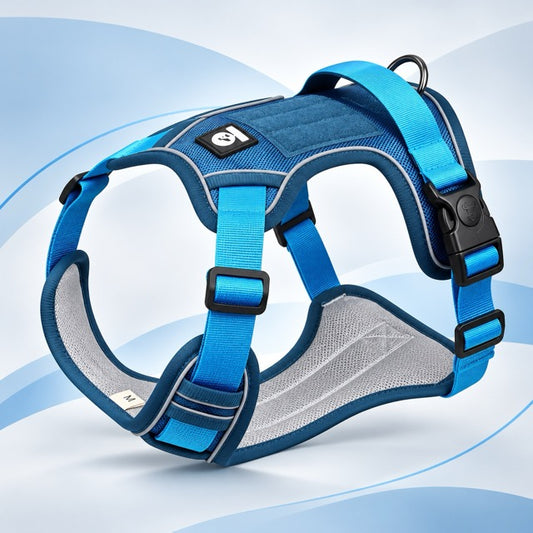 Harnais Anti-Traction pour Chien – Réfléchissant, Réglable, Imperméable et Résistant