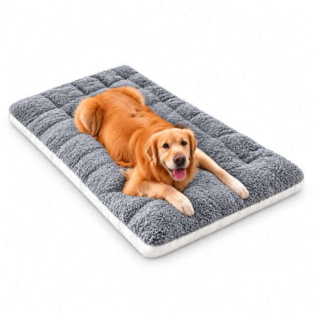 Panier Chien XXL Mousse Épaisse — 120x60 cm,  Grands Chiens jusqu'à 40 kg Salon Voiture Extérieur, lavable en machine.