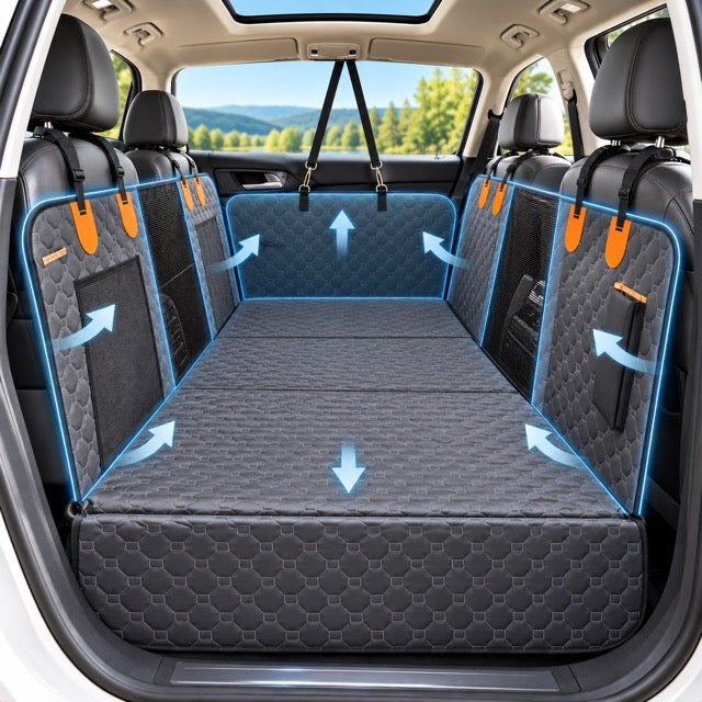 Housse de Protection Voiture Chien à Fond Rigide – Banquette Arrière, Imperméable et Antidérapante