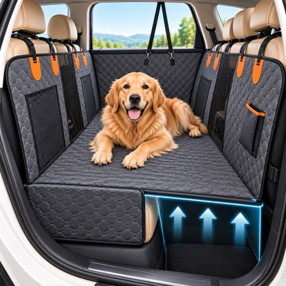 Housse de Protection Voiture Chien à Fond Rigide – Banquette Arrière, Imperméable et Antidérapante