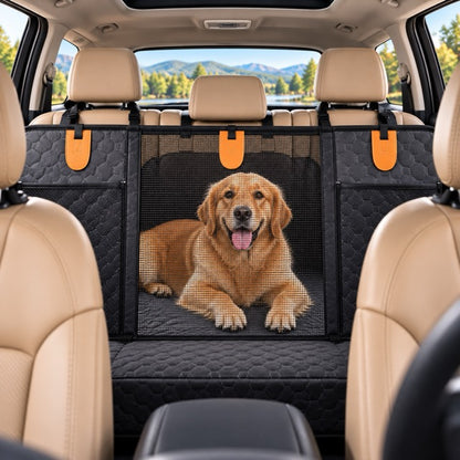 Housse de Protection Voiture Chien à Fond Rigide – Banquette Arrière, Imperméable et Antidérapante