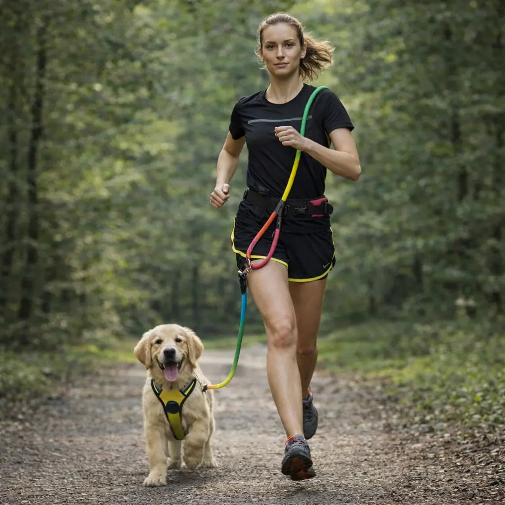 Laisse Mains Libres pour Chien – Nylon Résistant – Running, Canicross & Promenade – Petits et Grands Chiens Dog Spirit