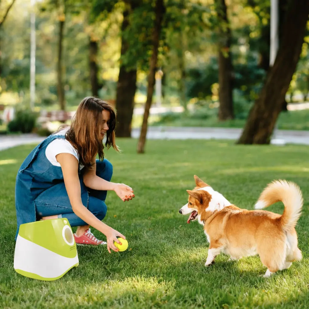 Lanceur de balle automatique pour chien – Jouet interactif rechargeable avec balles Dog Spirit