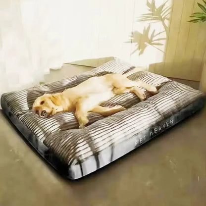 Lit chaud d’hiver pour chien en velours côtelé – Lavable & confortable (petits à grands chiens) Dog Spirit