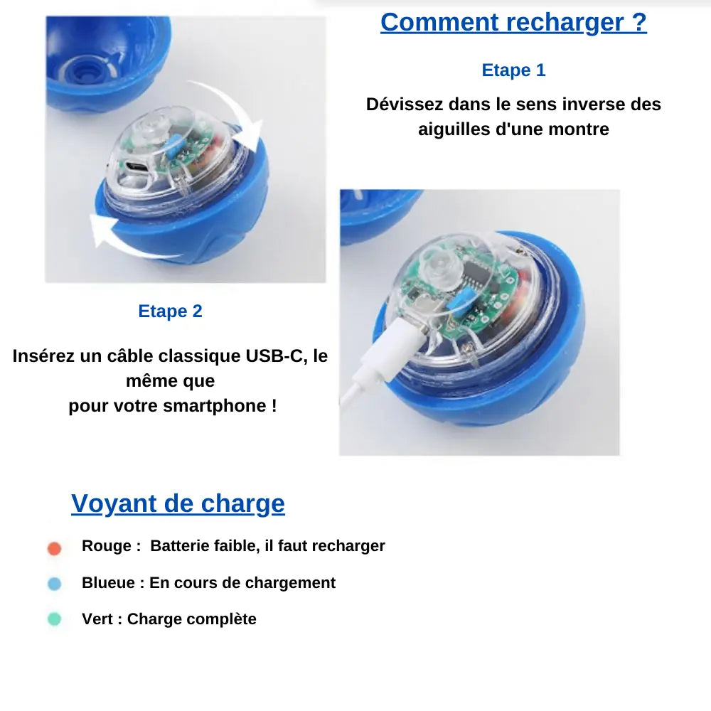 LumiRoll – Balle Intelligente LED pour Chien Dog Spirit