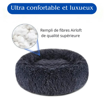 Panier rond pour chien en peluche – Coussin chaud et lavable Dog Spirit
