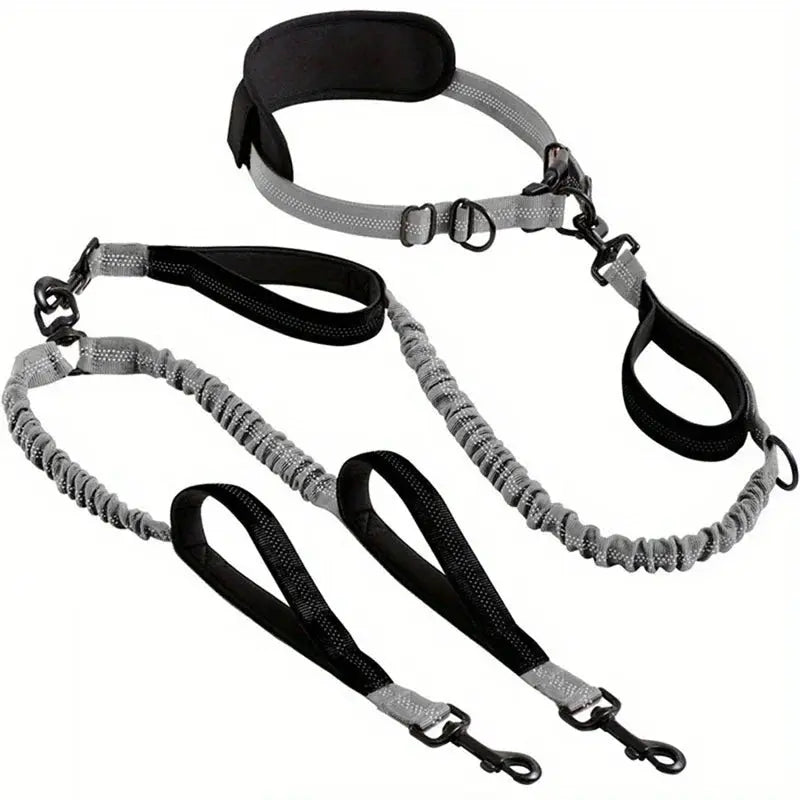 Canicross | Laisse Double pour Chien Avec Ceinture Premium Dog Spirit