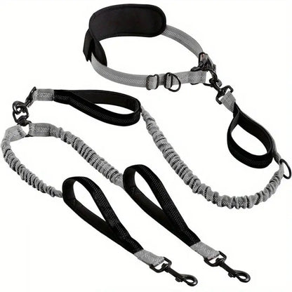 Canicross | Laisse Double pour Chien Avec Ceinture Premium Dog Spirit