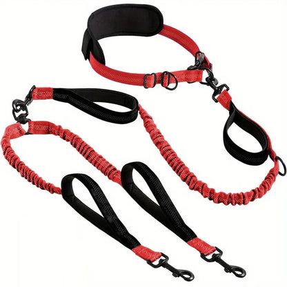 Canicross | Laisse Double pour Chien Avec Ceinture Premium Dog Spirit