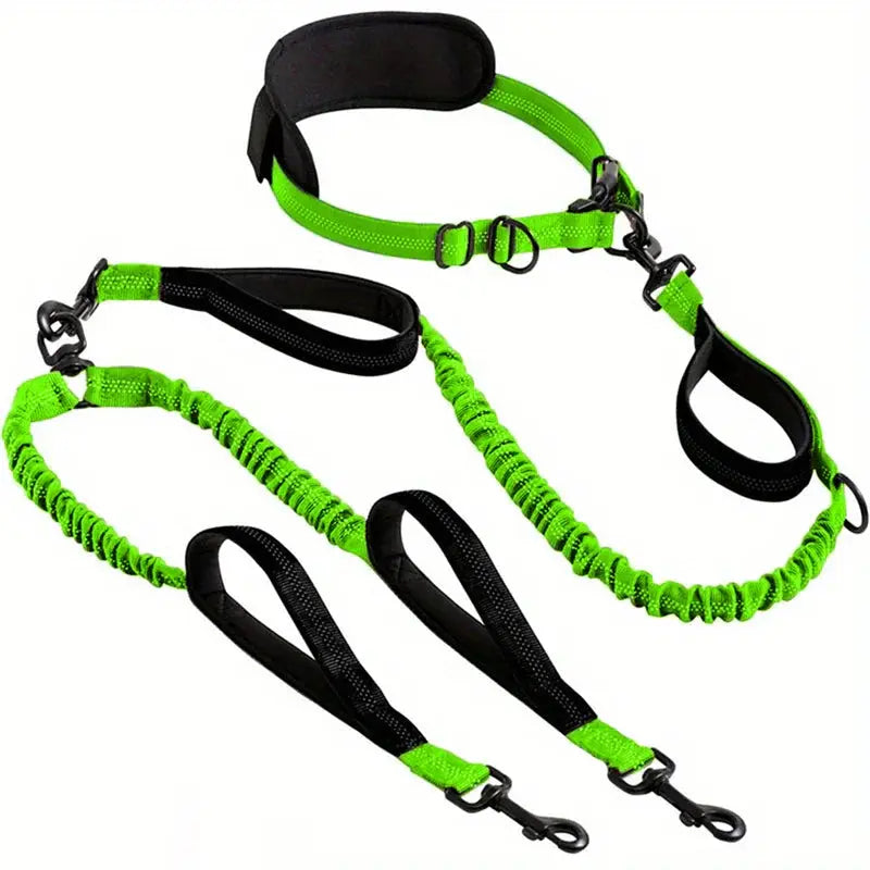 Canicross | Laisse Double pour Chien Avec Ceinture Premium Dog Spirit