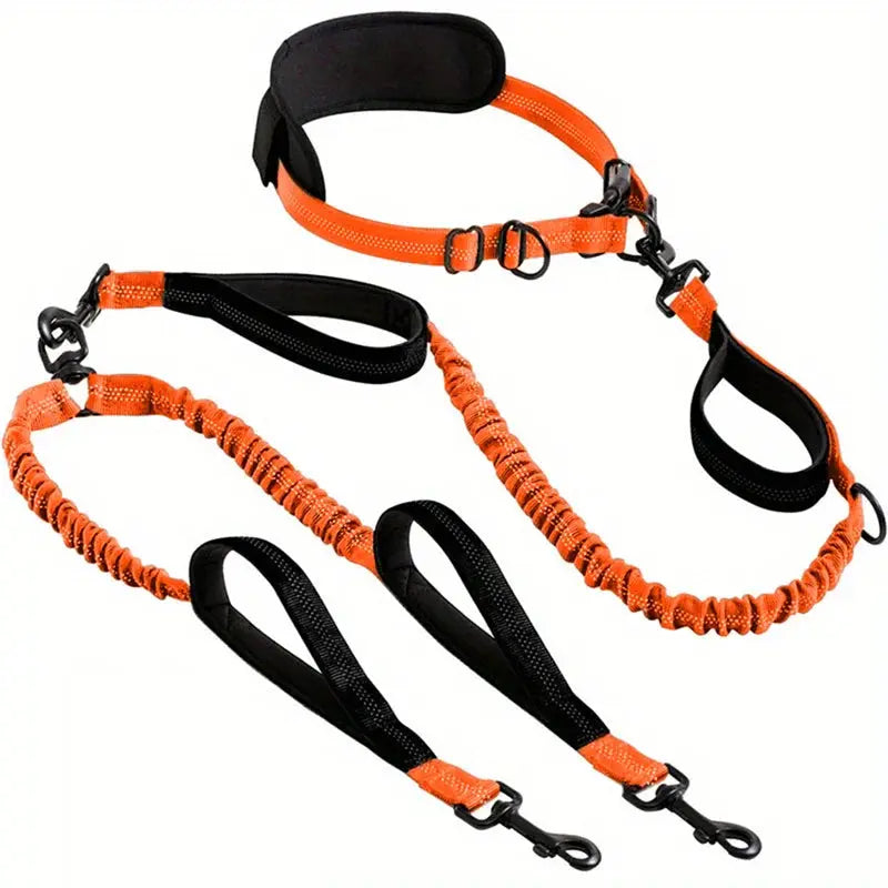 Canicross | Laisse Double pour Chien Avec Ceinture Premium Dog Spirit