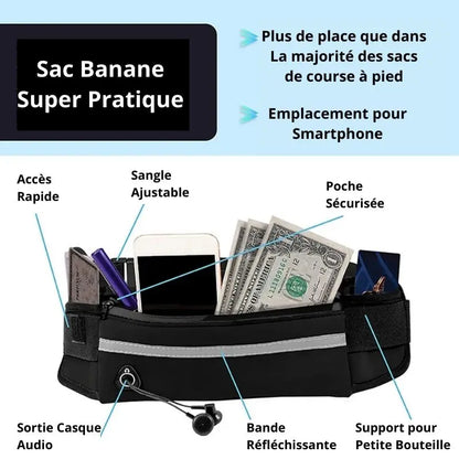 Canicross | Laisse Traction pour chien avec Sac Banane Dog Spirit