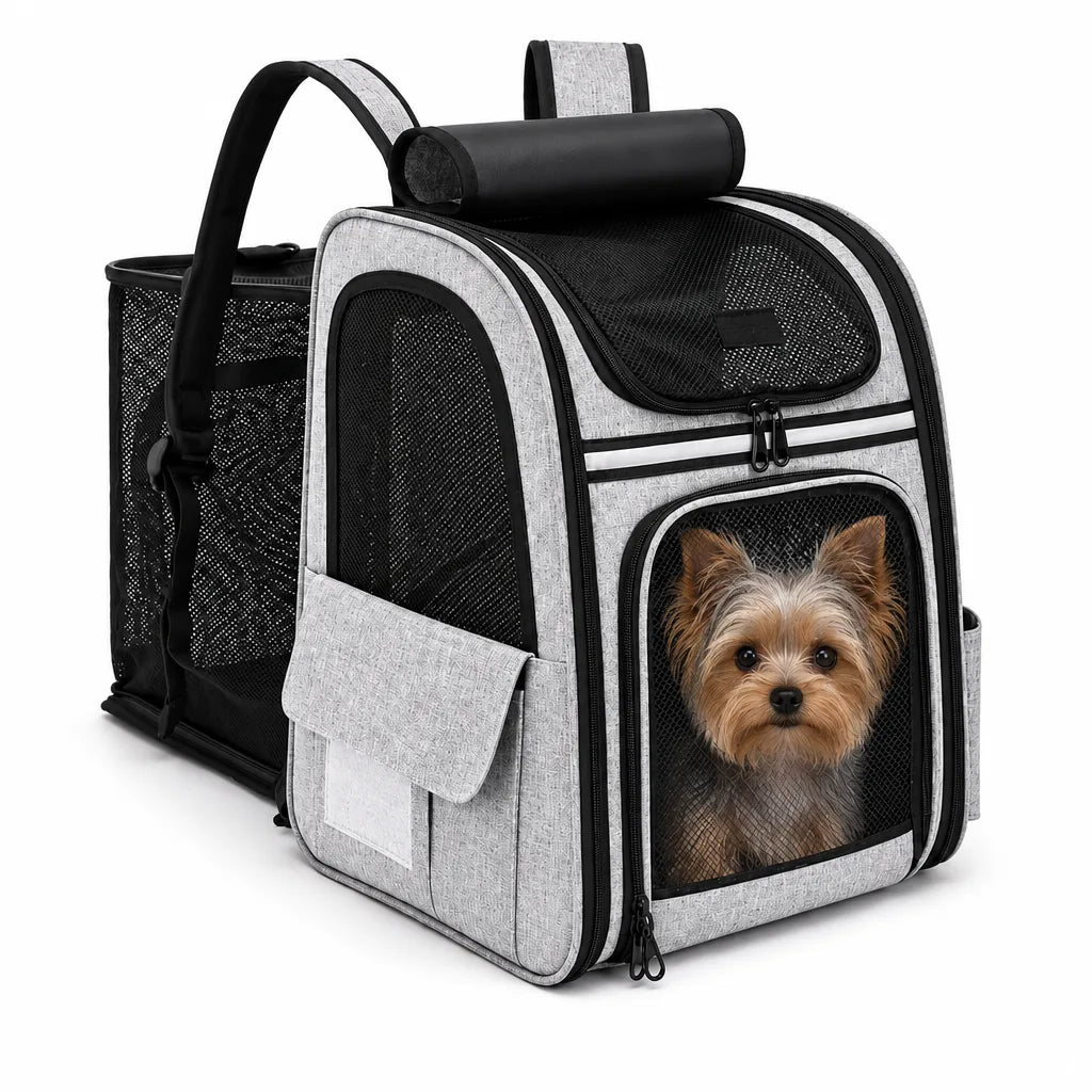 Sac à Dos de Transport pour Chien Extensible et Respirant – Jusqu'à 7 kg